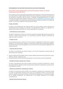 Procedimientos de Auditoría: Pruebas de Detalle