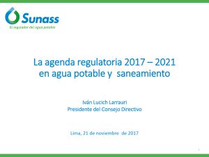 Agenda regulatoria agua y saneamiento SUNASS