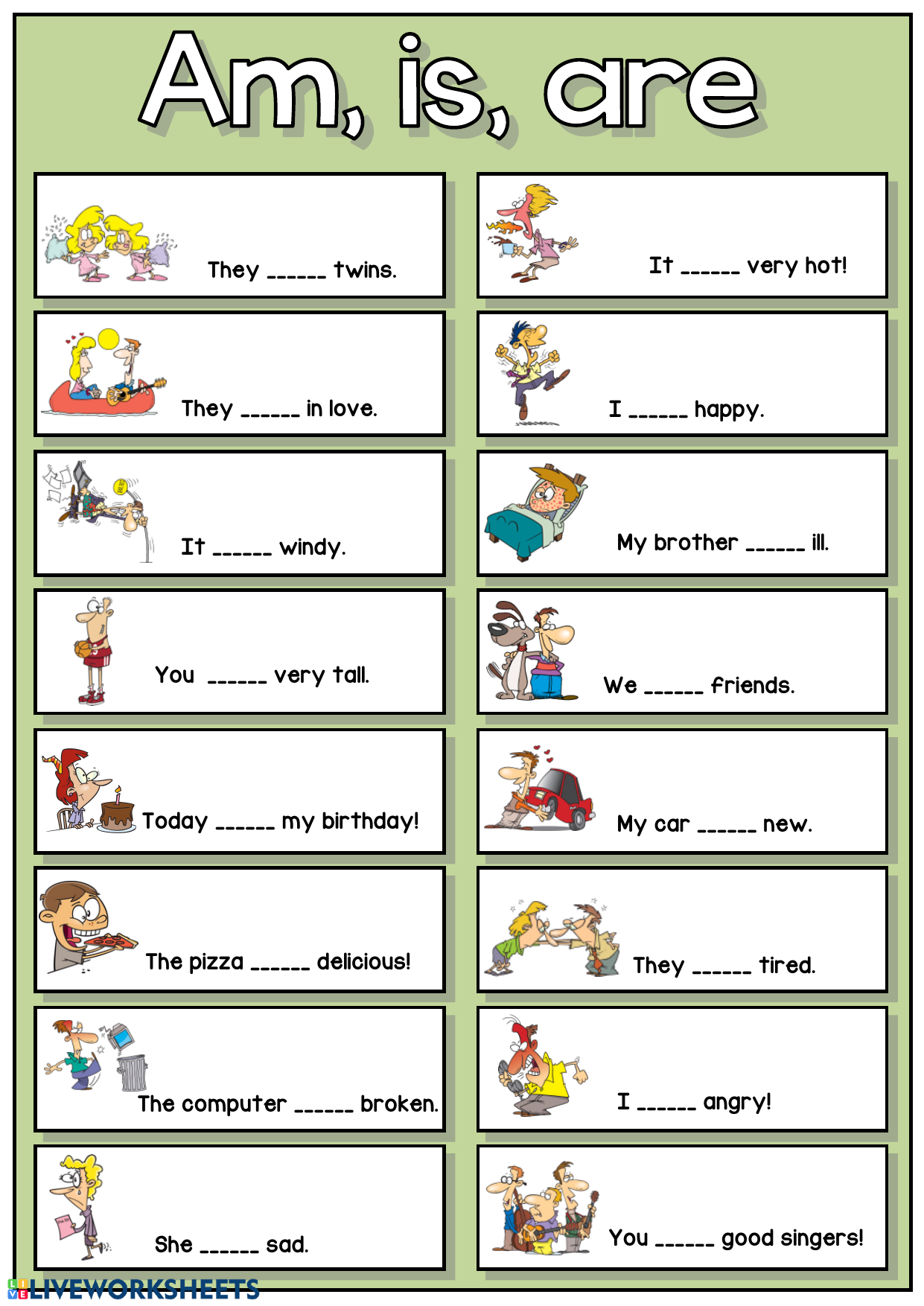 Verb To Be Exercises For Beginners