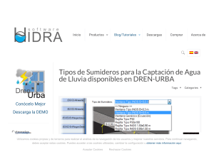 Tipos de Sumideros para la Captación de Agua de Lluvia disponibles en DREN-URBA   HidraSoftware