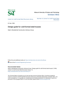 Design guide for cold-formed steel trusses
