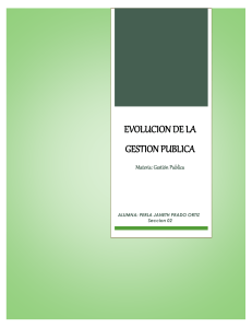 EVOLUCION DE LA GESTION PUBLICA