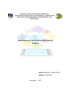 POR QUÉ SON IMPORTANTES LAS TIC EN LA INVESTIGACIÓN