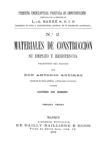 1899 Barre. Materiales de construcción