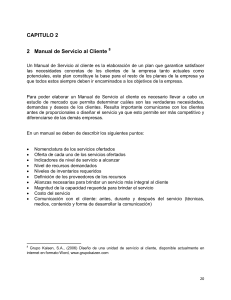 Manual de Servicio al Cliente. ISO9001