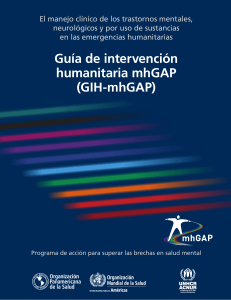 Guía de intervención Humanitaria mhGAP