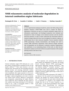 Análisis de relaxometría magnética nuclear de la degradación molecular en lubricantes para motores de combustión interna