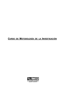 CURSO DE METODOLOGIA DE LA INVESTIGACION