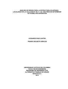 ANALISIS DE RIESGO PARA UNA ESTRUCTURA COLAPSADA