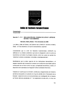 16 de Diciembre DECLARACION DEL CONSEJO DE JEFAS Y JEFES DE ESTADO Y DE GOBIERNO
