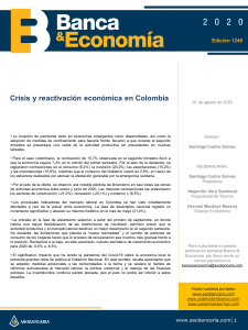 Crisis y reactivación económico en Colombia