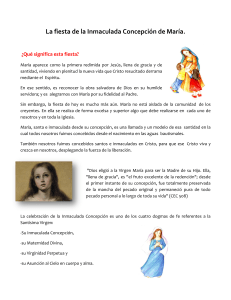 La fiesta de la Inmaculada Concepción de María