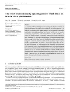 The effect of continuously updating control chart limits on control chart performance QREI 2019