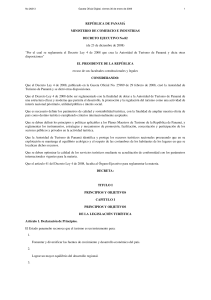decreto ejecutivo n° 82 del 23 de diciembre de 2008