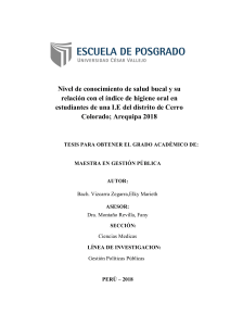 Conocimiento de Salud Bucal e Higiene en Estudiantes