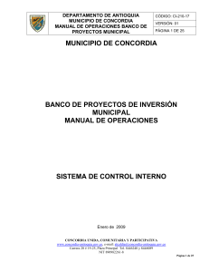 Manual de Operaciones del Banco de Programas y Proyectos