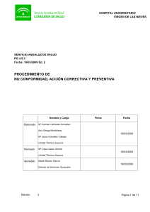 PROCEDIMIENTO DE NO CONFORMIDAD, ACCIÓN CORRECTIVA Y PREVENTIVA (5)
