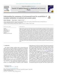 Abiotic Stress & Secondary Metabolites in Medicinal Plants