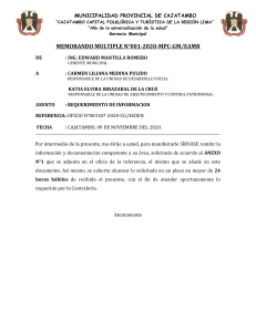 MEMORANDO MULTIPLE N°001-2020-MPC-GM-EAMR (Requerimiento de info Contraloria)
