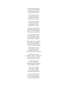 Poema: "Cuando la tormenta pase"