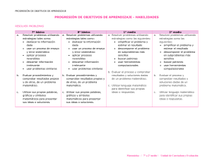 habilidades y objetivos de aprendizaje