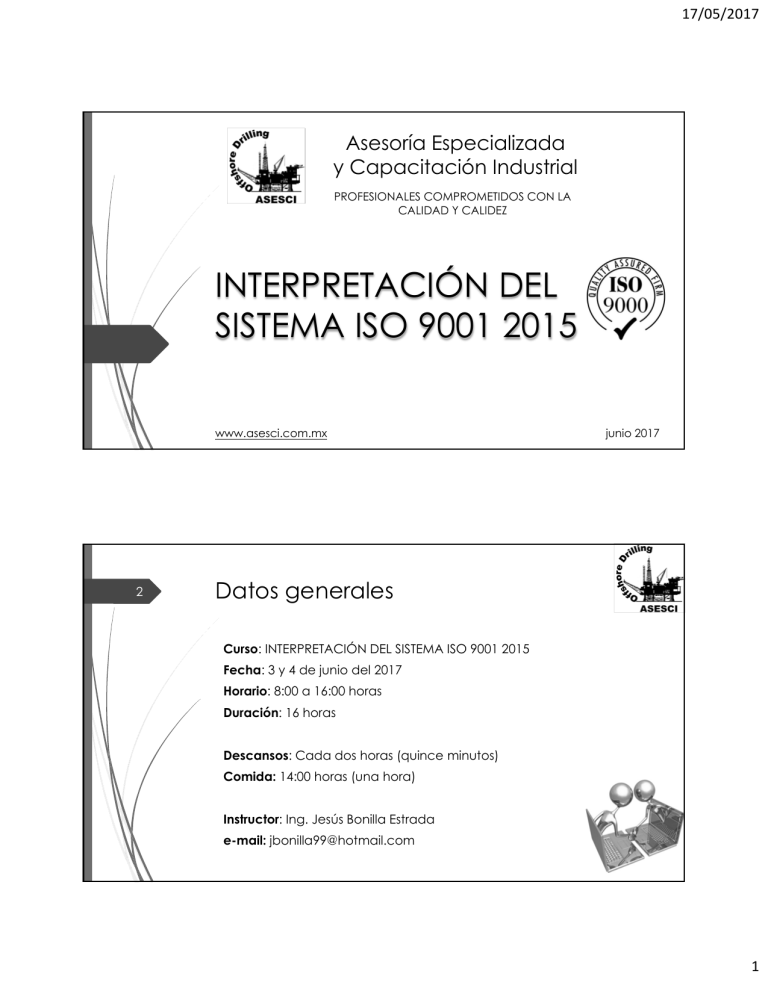 Interpretación Del Sistema De Gestión ISO 9001 2015