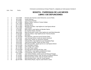Bogotá - Las Nieves  libro 3 de defunciones