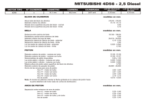 MITSHUBISHI 4D56 - 2,5 Diesel