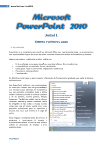 GUIA POWER POINT 2010 INFORMATICA 2 UNIDAD V