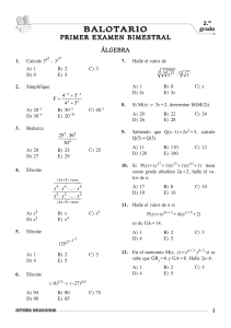Algebra 2° I Bal Bim 18