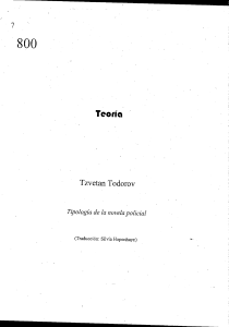 Todorov - Tipología de la novela policial
