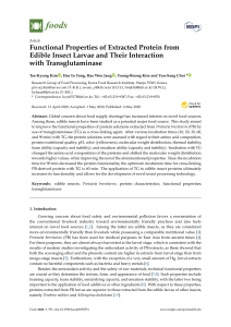 Functional Properties of Extracted Protein from Edible Insect Larvae