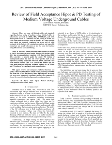 Review of Field Acceptance Hipot & PD Testing of Cables Underground (1)