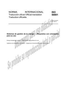 ISO 50001-2015 Sistemas de Gestión de la Energía