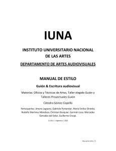 IUNA GUION. MANUAL ESTILO 2014