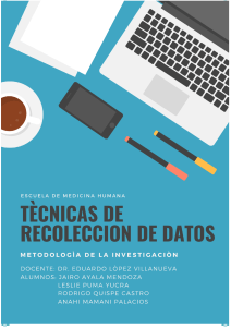 TÉCNICA DE RECOLECCION DE DATOS