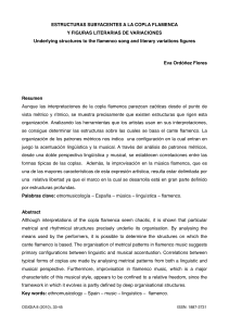 Estructuras subyacentes a la copla flamenca y figuras literarias de variaciones (Eva Ordóñez, 2010)