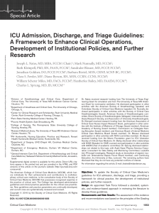 ICU Admission, Discharge, and Triage Guidelines  A.15