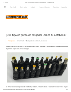 ¿Qué tipo de punta de cargador utiliza tu notebook    Netexpertos blog