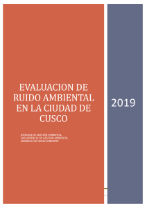 Evaluacion ruido ambiental cusco 2019