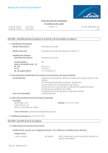 Ficha De Datos De Seguridad Hexafloururo DE Azufre (Gas SF6)