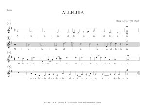 Alleluia. Philip Hayes - Score