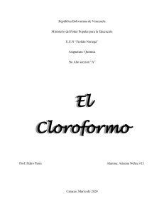 El Cloroformo - Arianna Nuñez - 5to A