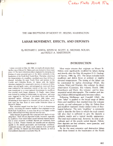 Lahar movement, effects, and deposits 1981