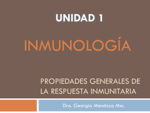 Generalidades de la respuesta inmunitaria