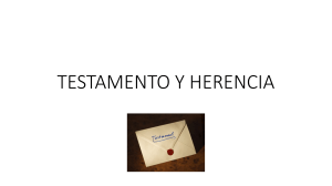 TESTAMENTO Y HERENCIA PRESENTACIÓN