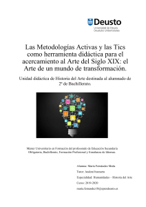 las metodologias activas y las tics como herramienta didáctica para el acercamiento al arte. Propuesta unidad Didactica.