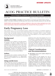 acog-practice-bulletin-no-200-2018 early pregnancy loss