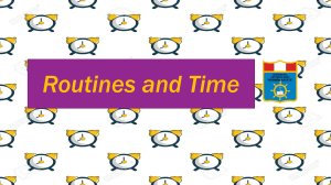 Routines and Time 3rd grade