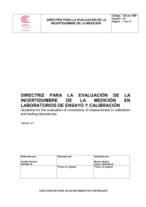 DA-acr-09D Ver 01 Directriz de Incertidumbre de la Medición (Revisión Final)